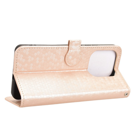 Flap tok Xiaomi Redmi Note 14 4G, Wallet Rhombus, rózsaszín