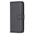 Pattintható tok a Samsung Galaxy A25 5G, BINFEN Wallet, fekete + 9H üveg 