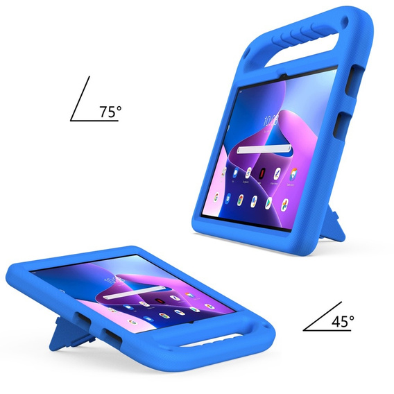 Gyermek tok Lenovo Tab M10 10.1 Gen 3, gyermek tok fogantyúval, kék