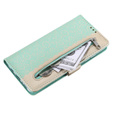 Flap tok Samsung Galaxy S20 FE/5G, Wallet Pocket Zipper Lace, zöld
