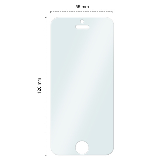 2x edzett üveg a iPhone 5/5S/5C/SE, ERBORD 9H Hard Glass a képernyőn