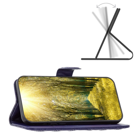Pattintható tok a Xiaomi Redmi Note 13 Pro 5G, Wallet, BINFEN COLOR, kék