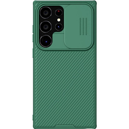 NILLKIN tok Samsung Galaxy S24 Ultra, szilikon CamShield tok MagSafe-hoz, zöld