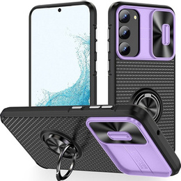 Telefontok a Samsung Galaxy S23 Plus, Camera Slide Ring, fekete / lila