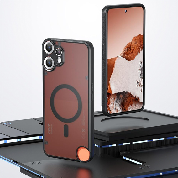 Tok CMF Nothing Phone 2 Pro-hoz, MagSafe, ERBORD Matt Case, fekete