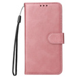 Pattintható tok a Samsung Galaxy A34 5G, Leather Wallet, rózsaszín rose gold