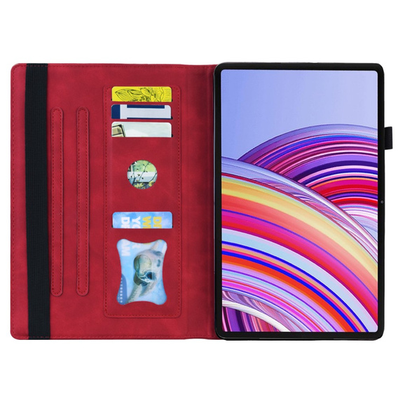 Tok Xiaomi Redmi Pad Pro / Xiaomi Poco Pad, Classic, tolltartóval, piros