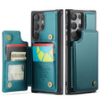 CASEME flip tok Samsung Galaxy S25 Ultra, Litchi Wallet, zöld