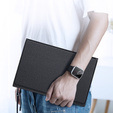 Tok + billentyűzet Apple iPad Pro 11" 5 gen. 2024, Dux Ducis TouchPad Leather Pen Slot, fekete