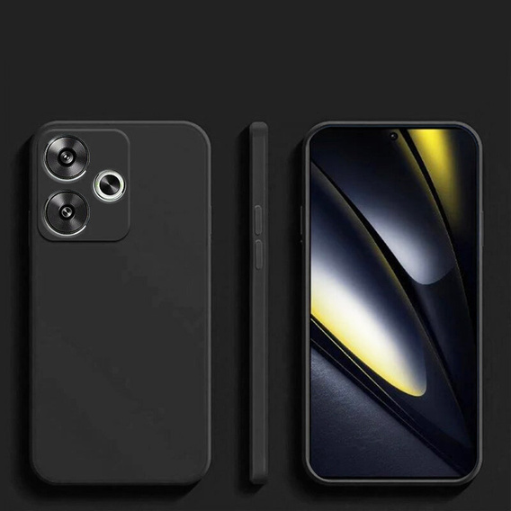 Telefontok a Xiaomi Poco F6, Silicone Lite, fekete
