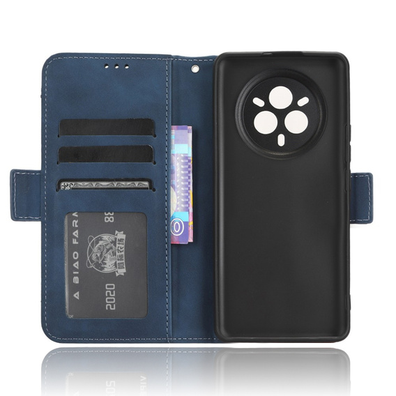 Pattintható tok a Realme 14 Pro+ 5G, Card Slot, sötétkék