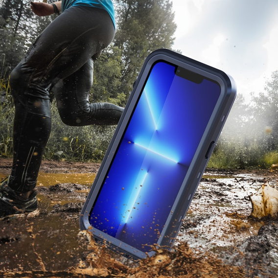 Vízálló tok iPhone 13 Pro, Redpepper, MagSafe-hoz, fekete