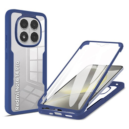 Tok Xiaomi Redmi Note 14 Pro 5G készülékhez, Shockproof, fóliával, sötétkék