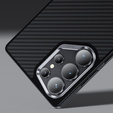 BENKS Kevlar tok Samsung Galaxy S25 Ultra, MagSafe, Carbon Fiber, fekete