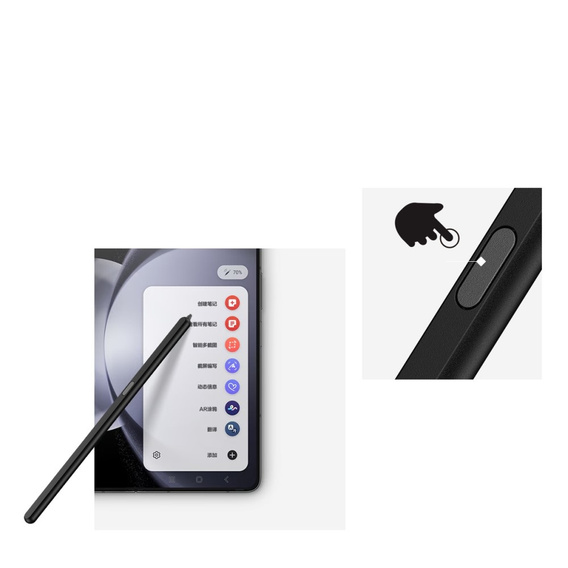 Stylus Touch Screen Pen a Samsung Galaxy Z Fold5 5G / Z Fold6 5G, fekete