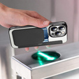 Pattintható tok a iPhone 13 Pro, RFID Wallet MagSafe CamShield, fekete