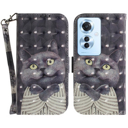 Pattintható tok a Oppo Reno 11F 5G, Wallet, cat