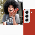 Telefontok a Samsung Galaxy S22+ Plus 5G, Silicone Lite, piros