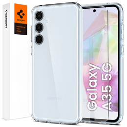 A Spigen tok Samsung Galaxy A35 5G, Ultra Hybrid, átlátszó + 9H edzett üveg