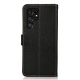 KHAZNEH RFID tok Samsung Galaxy S23 Ultra, Litchi textúra, fekete