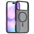 Matt tok iPhone 17 Pro Max készülékhez, MagSafe-hoz, áttetsző fekete