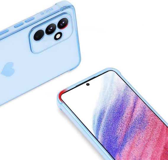 tok Samsung Galaxy A35 5G, Electro heart, kék + Full Glue Kerámiaüveg