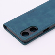 Telefontok a Oppo A78 5G, ERBORD Vintage, pénztárca patenttal, kék