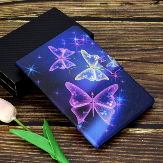 Telefontok a Samsung Galaxy Tab A7 10.4 2020 T500 T505, butterflies, lila