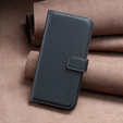 Pattintható tok a Samsung Galaxy A25 5G, BINFEN Wallet, fekete + 9H üveg 