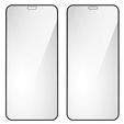 2x edzett üveg a iPhone 12/12 Pro, ERBORD 3D teljes képernyő