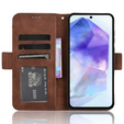 Pattintható tok a Samsung Galaxy A35 5G, Card Slot, barna