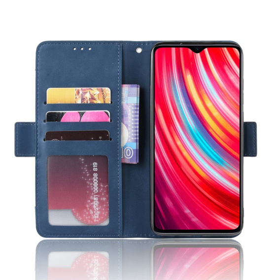 Pattintható tok a Xiaomi Redmi Note 8 Pro, Card Slot, sötétkék