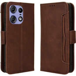 Pattintható tok a Motorola Edge 50 Pro, Card Slot, barna