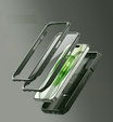 Páncélozott tok iPhone 15 készülékhez, Dexnor CamProtect MagSafe, zöld (Két keret)