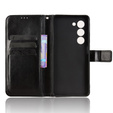 Pattintható tok a Oppo A5 5G / A5m, Crazy Horse Wallet, fekete