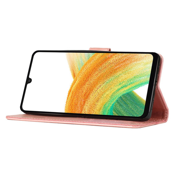 Pattintható tok a Samsung Galaxy A25 5G, Butterfly Flower, rózsaszín rose gold
