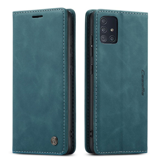 CASEME tok Samsung Galaxy A51, Leather Wallet Case, zöld