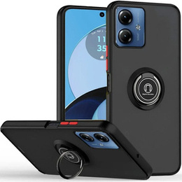 Tok Motorola Moto E14, Frosted Ring, fekete