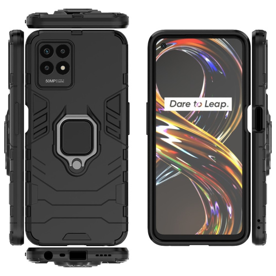 Telefontok a Realme 8i, Kickstand Ring, fekete