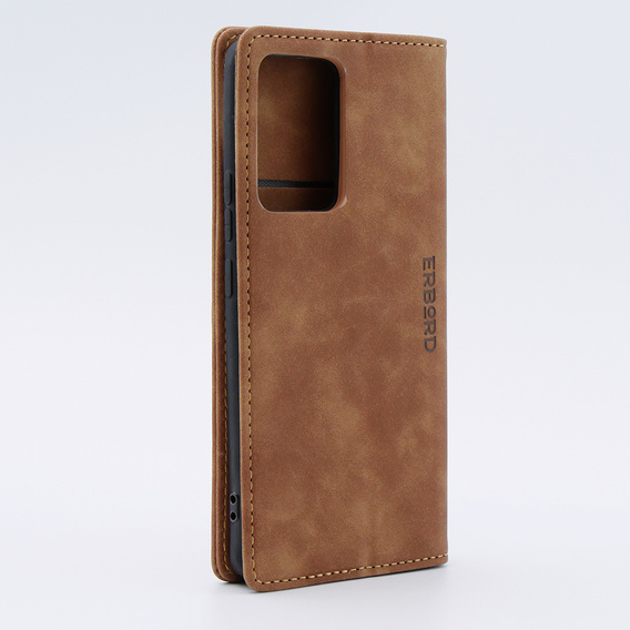 Telefontok a Xiaomi 13 lite, ERBORD Vintage, pénztárca patenttal, barna