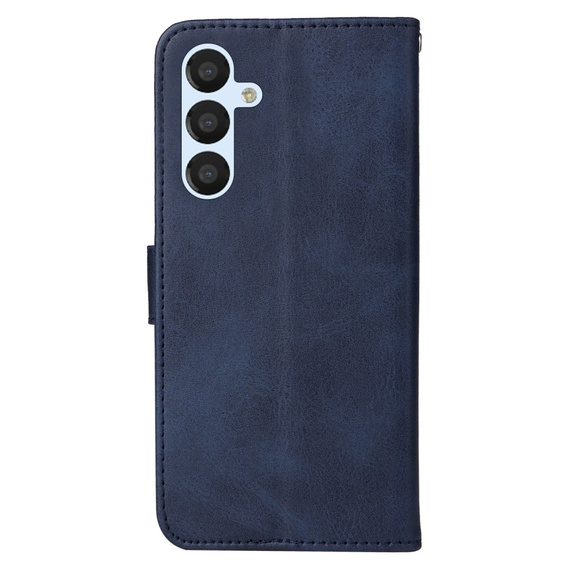 Pattintható tok a Samsung Galaxy A34 5G, Leather Wallet, sötétkék
