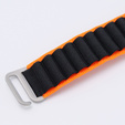 Nylon szíj Apple Watch 1/2/3/4/4/5/6/7/8/SE/ULTRA 42/44/45/45/49mm, narancssárga /  fekete
