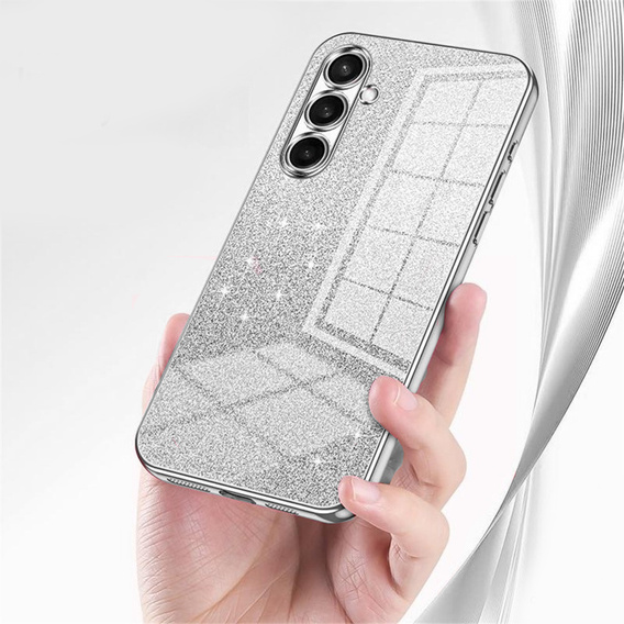 Glitter tok CamShield Samsung Galaxy A57 5G készülékhez, ezüst