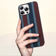 Tok IPhone 16 Pro, Aramid Fiber Slim Case, MagSafe, kék / piros