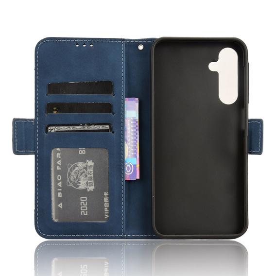 Pattintható tok a Samsung Galaxy A25 5G, Card Slot, kék