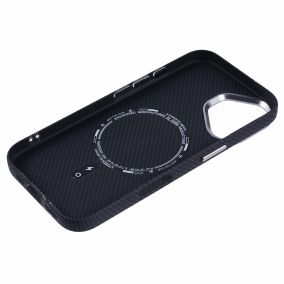 Tok iPhone 16, Carbon Fiber MagSafe, fekete
