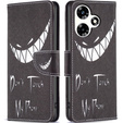 Pattintható tok a Infinix Hot 30, Wallet, Don't Touch My Phone, fekete