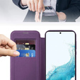Pattintható tok a Samsung Galaxy S22 5G, RFID Wallet MagSafe CamShield, lila