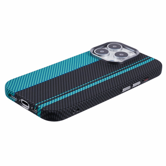 Tok iPhone 16 Pro Max, Carbon Fiber MagSafe, fekete / kék
