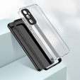 Tok Samsung Galaxy M34 5G, Fusion Hybrid, kameravédelemmel, átlátszó / fekete